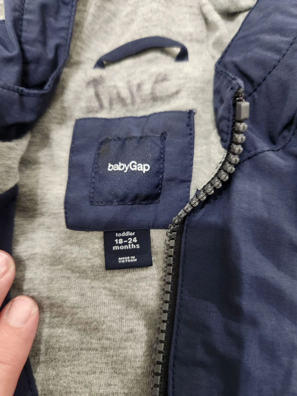 Kids Navy Hooded Jacket - Gap 18-24